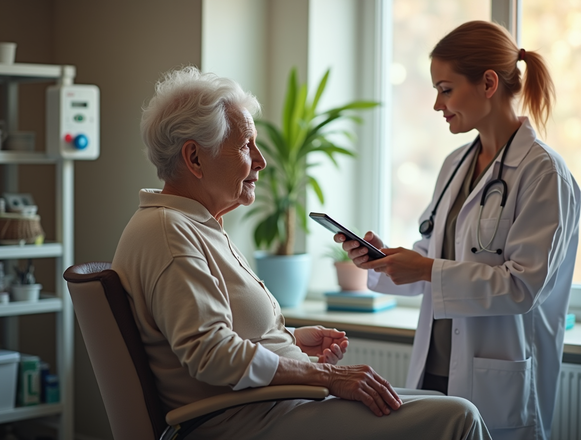 Assistência médica geriátrica 24 horas.